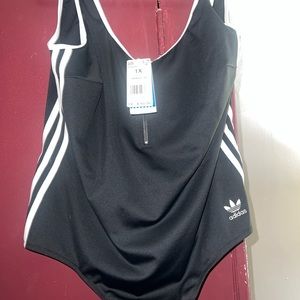 Adidas zipper swim suit